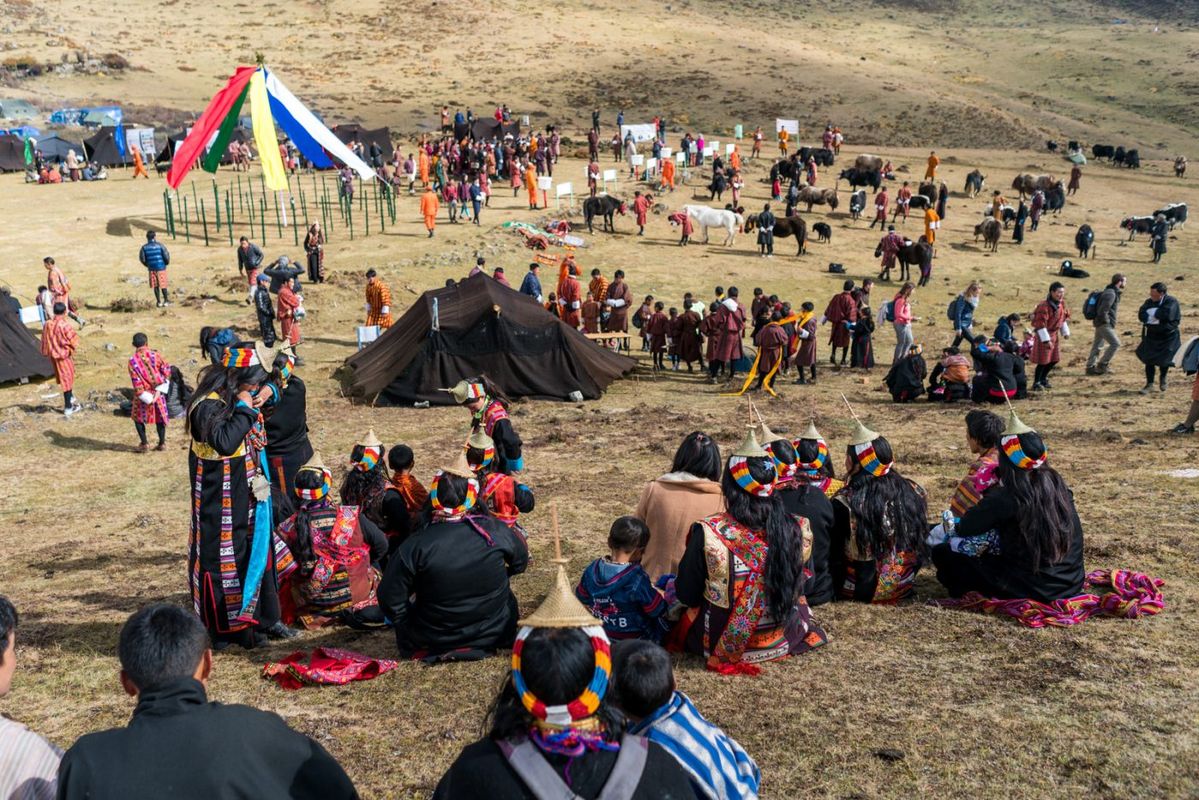 Highland communities gathered in traditional dress at the Royal Highland Festival